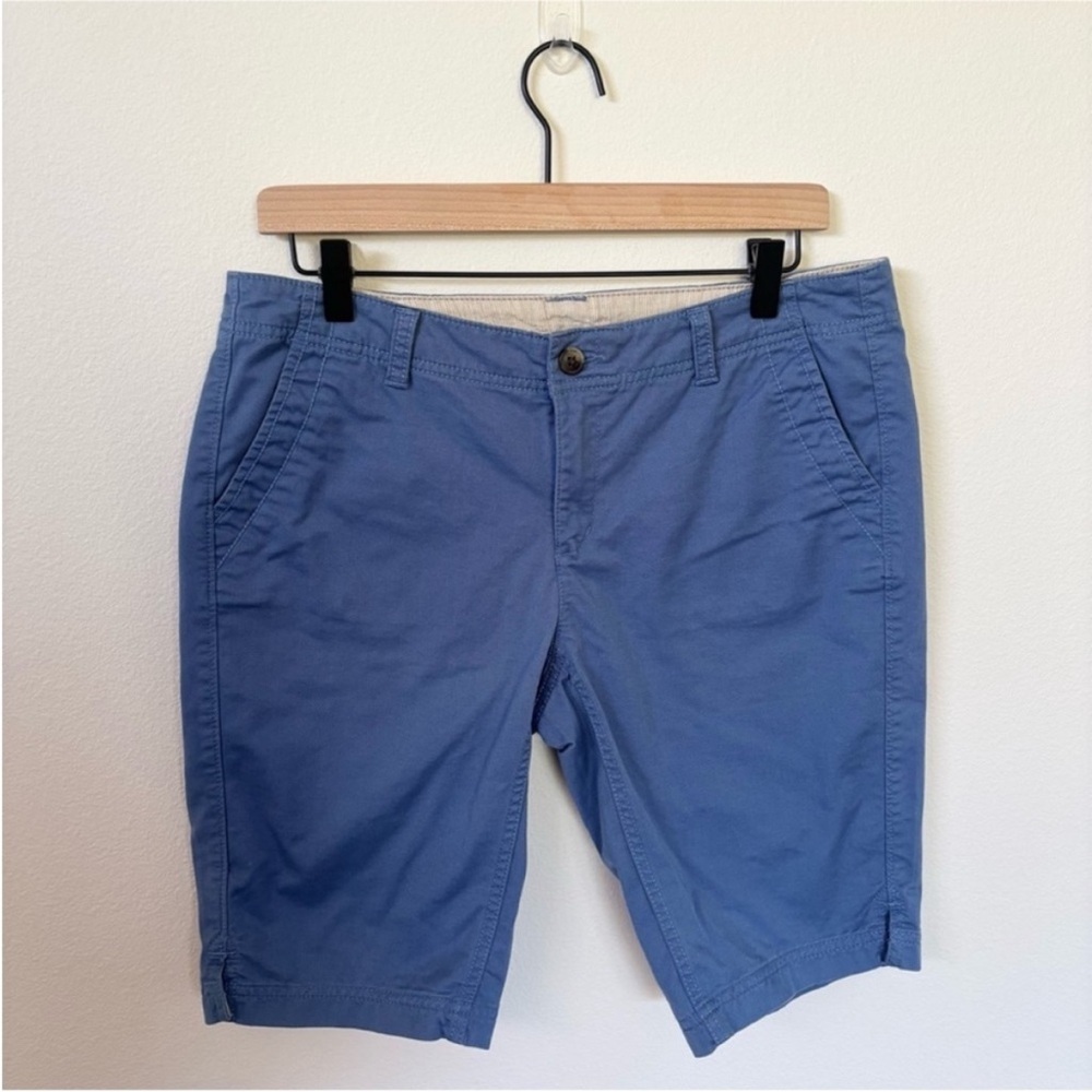 North Face Bermuda Shorts Outdoor Hiking Casual Relaxed Fit Cotton Blue Size 10 - Picture 2 of 7